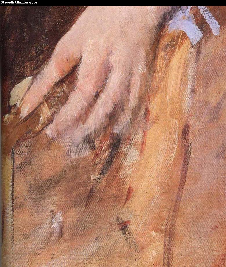 Mary Cassatt Detail of  The woman in Black